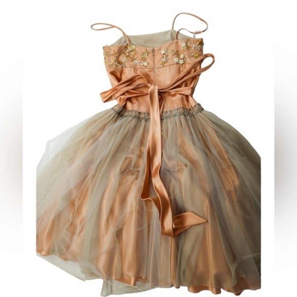 Beaded Formal Dress Size Petite Medium Ballerina ballet Princess Fancy Fairy Y2K - Picture 2 of 7